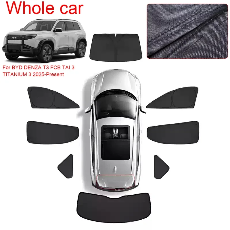 Car Black Window Privacy Sunshade For BYD DENZA T3 FCB TAI 3 TITANIUM 3 2025-2026 Auto UV Block Sun Protection Blackout Cover
Car Black Window Privacy Sunshade For BYD DENZA T3 FCB TAI 3 TITANIUM 3 2025-2026 Auto UV Block Sun Protection Blackout Cover