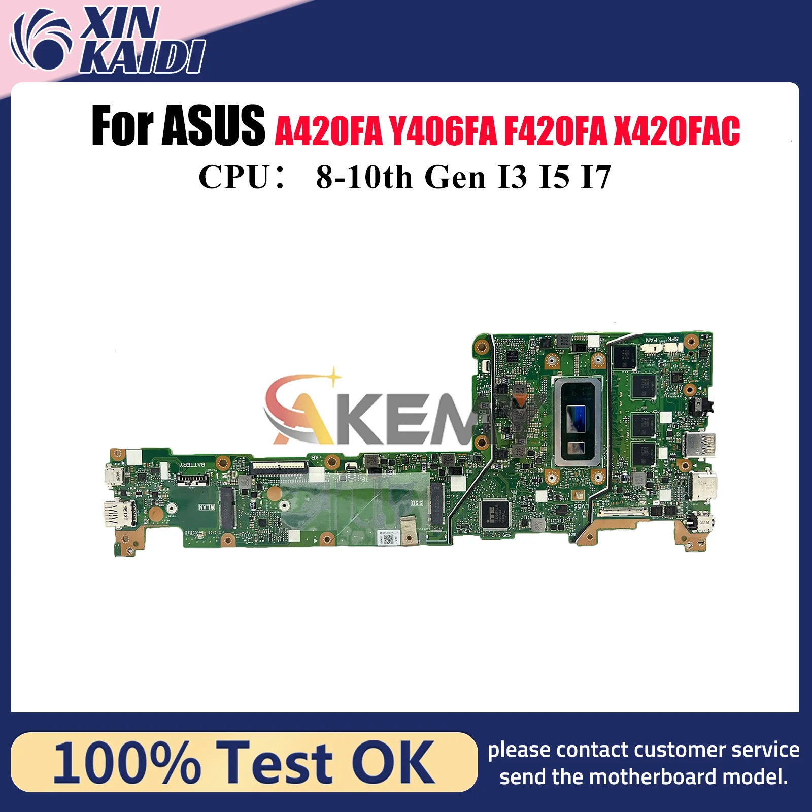 X420FA Материнская плата для ноутбука ASUS VivoBook F420FA Y406FA A420FA X420FAC X420FA X420F Материнская плата с процессором I3 I5 I7 100% тест ОК
X420FA Материнская плата для ноутбука ASUS VivoBook F420FA Y406FA A420FA X420FAC X420FA X420F Материнская плата с процессором I3 I5 I7 100% тест ОК