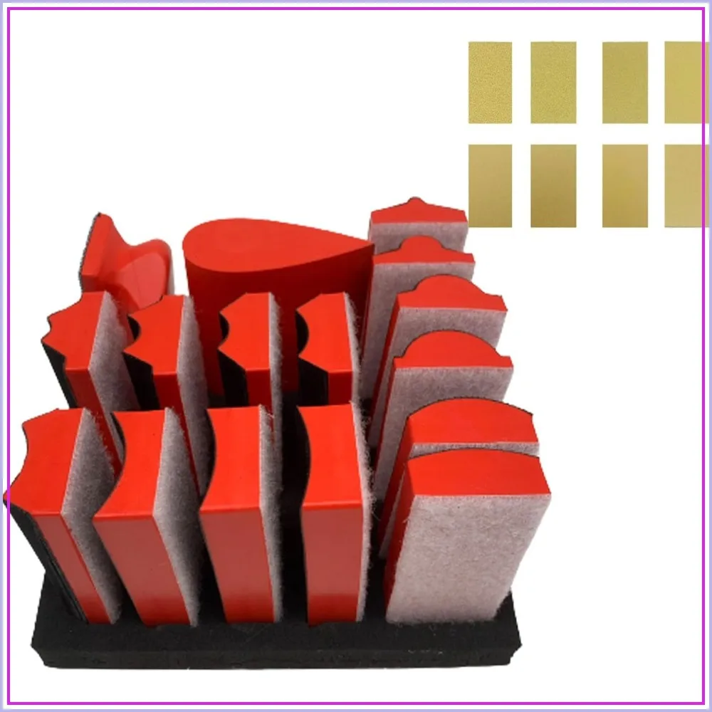 16pcs Hook and Loop Sanding Block Kit with 40pcs Sandpaper Sheets, Interchangeable Contoured Profile Sanding Pads for Wood, Auto Paint, DIY
16pcs Hook and Loop Sanding Block Kit with 40pcs Sandpaper Sheets, Interchangeable Contoured Profile Sanding Pads for Wood, Auto Paint, DIY