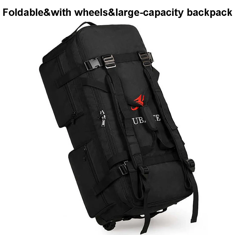 90/110l Large Capacity Travel Backpack Foldable Belt Wheel Travel Bag Multi Functional Shipping Bags Wear-Resistant Luggage Bag
90/110l Large Capacity Travel Backpack Foldable Belt Wheel Travel Bag Multi Functional Shipping Bags Wear-Resistant Luggage Bag