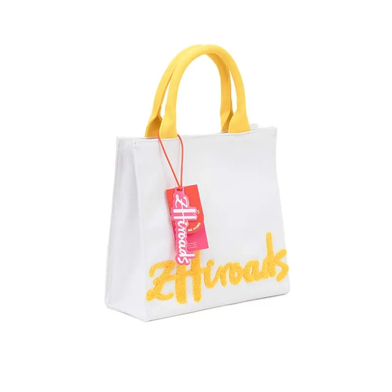 Fashion Yellow Cotton Tote Bag Ladies Bag With Embroidered Logo
Fashion Yellow Cotton Tote Bag Ladies Bag With Embroidered Logo