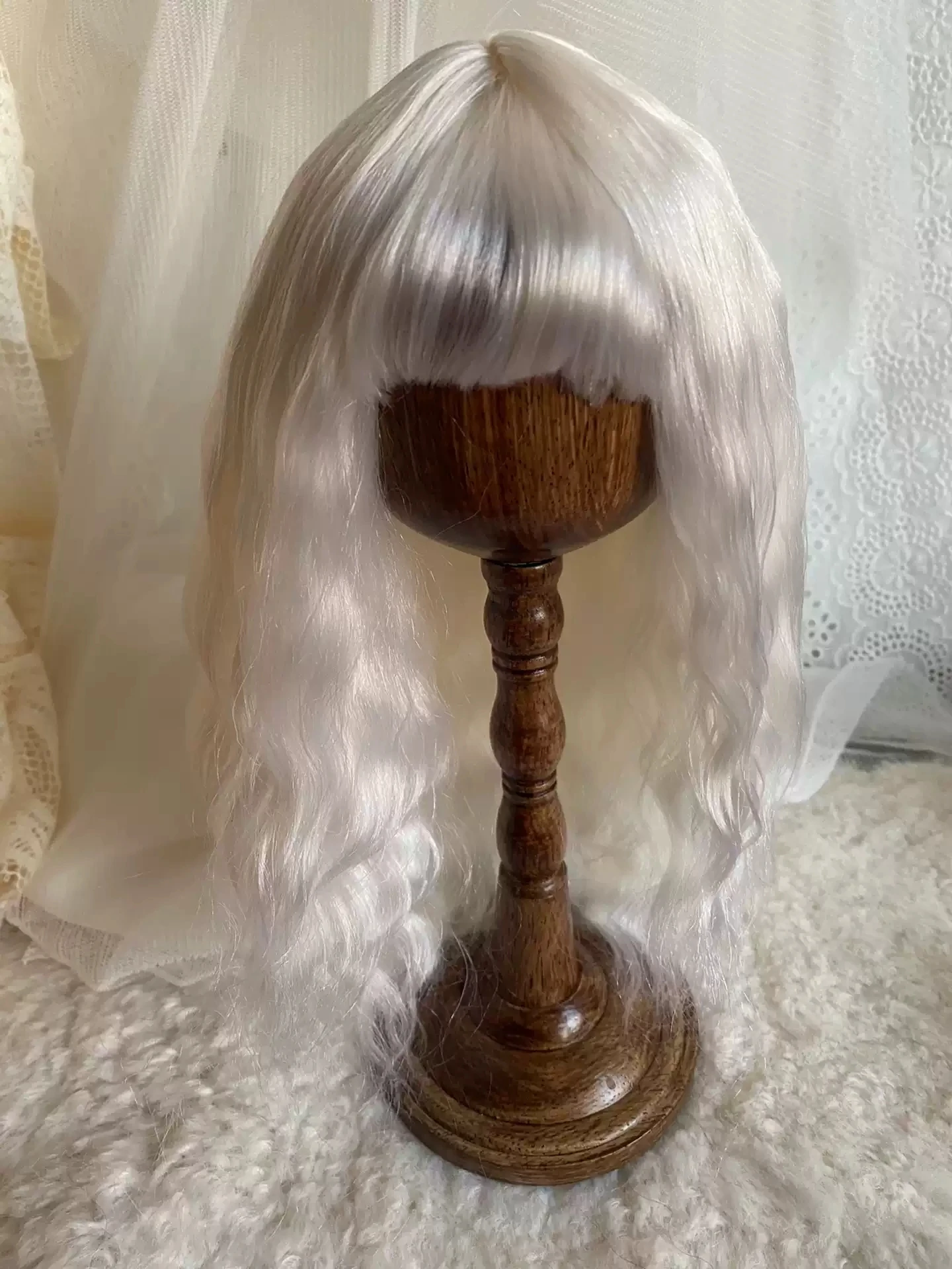 Кукольные парики Dula для Blythe Qbaby, мохеровые кремово-белые рулоны, размер головы 9-10 дюймов
Кукольные парики Dula для Blythe Qbaby, мохеровые кремово-белые рулоны, размер головы 9-10 дюймов