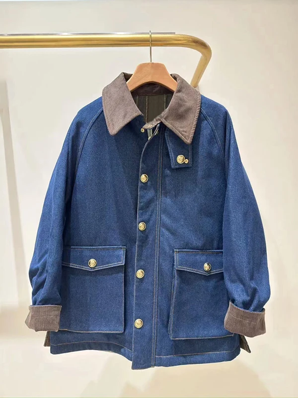 Street Sle Thiened Collar Denim Jaet Women's Loose Long Coat Autumn Winter Warm Cotton Polyester Zipper Closure
Street Sle Thiened Collar Denim Jaet Women's Loose Long Coat Autumn Winter Warm Cotton Polyester Zipper Closure