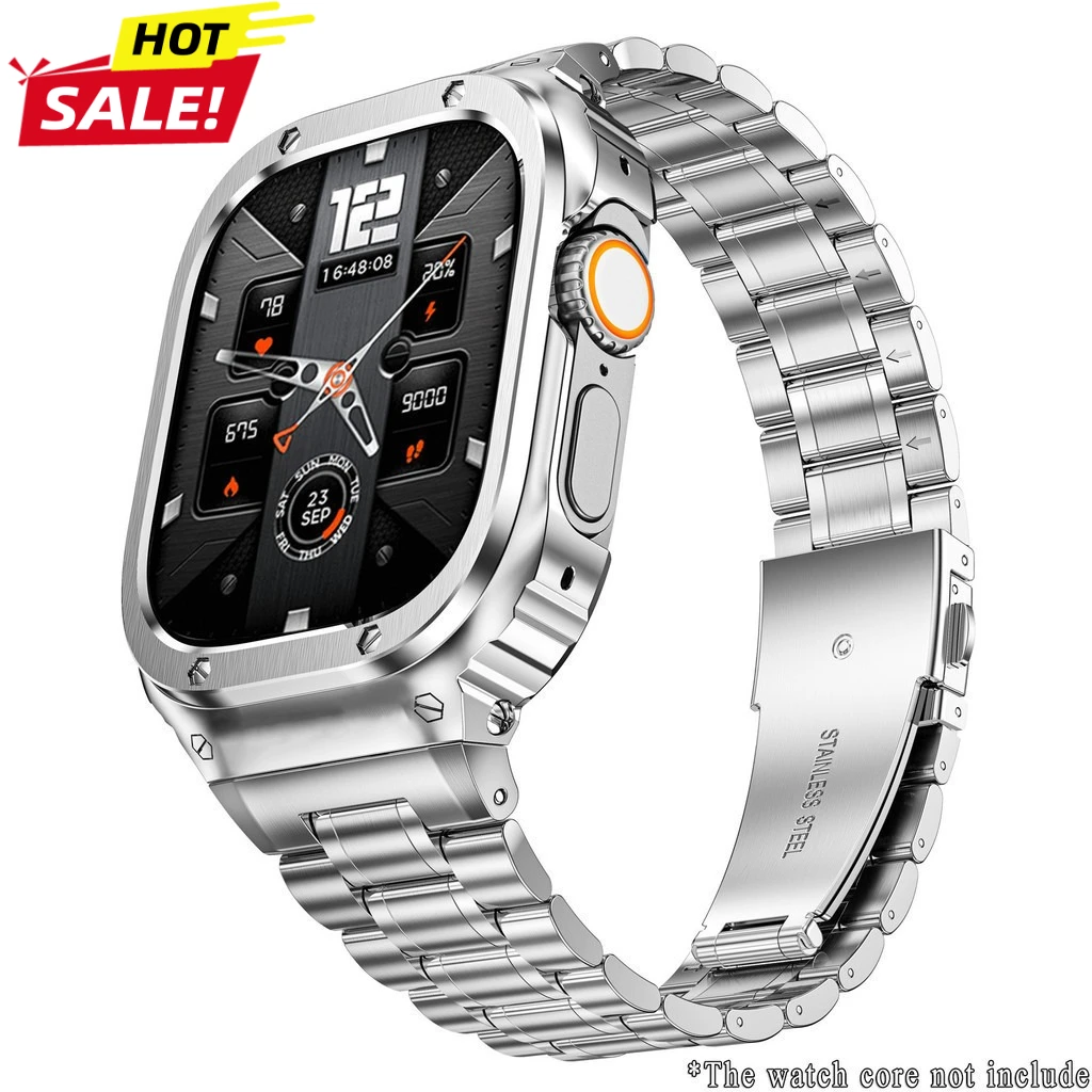 Корпус из нержавеющей стали + ремешок для Apple Watch, ремешок 44 мм, 45 мм, 49 мм, 40 мм, чехол-бампер, аксессуары iwatch Ultra 3 series 8 3 6 SE 7 9
Корпус из нержавеющей стали + ремешок для Apple Watch, ремешок 44 мм, 45 мм, 49 мм, 40 мм, чехол-бампер, аксессуары iwatch Ultra 3 series 8 3 6 SE 7 9