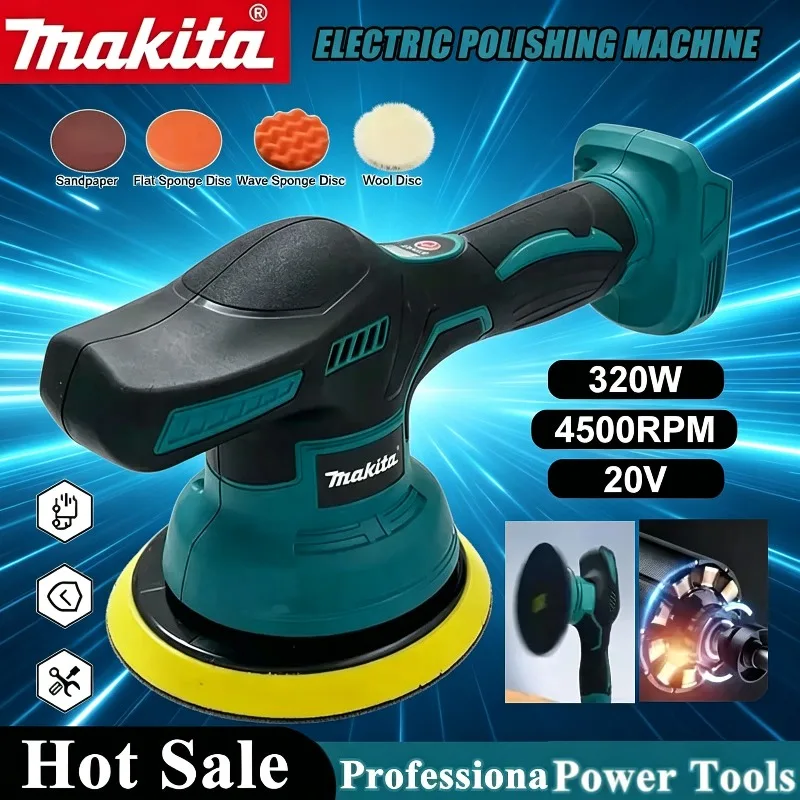 Makita Digital Display Electric Polisher Cordless Automotive Car Polishing Auto Waxing Rotary Tool For Makita 18V Battery
Makita Digital Display Electric Polisher Cordless Automotive Car Polishing Auto Waxing Rotary Tool For Makita 18V Battery