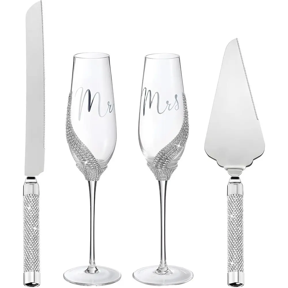Wedding Cake Knife and Champagne Flutes Server Set, Toasting Crystal Rhinestone Glasses, Cake Knife, Pie Server, Wedding Gifts f
Wedding Cake Knife and Champagne Flutes Server Set, Toasting Crystal Rhinestone Glasses, Cake Knife, Pie Server, Wedding Gifts f
