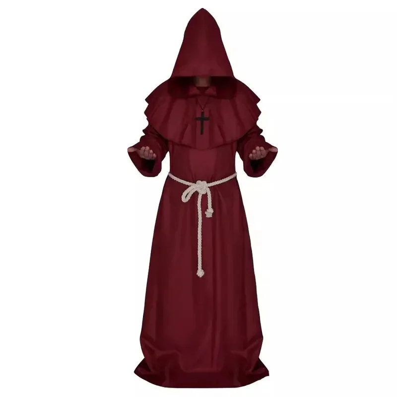 Medieval Witch Wizard Cloak Christian Friar Priest Robes Cape Party Death Ghost Vampire Devil Demon Cosplay Costumes Halloween t
Medieval Witch Wizard Cloak Christian Friar Priest Robes Cape Party Death Ghost Vampire Devil Demon Cosplay Costumes Halloween t