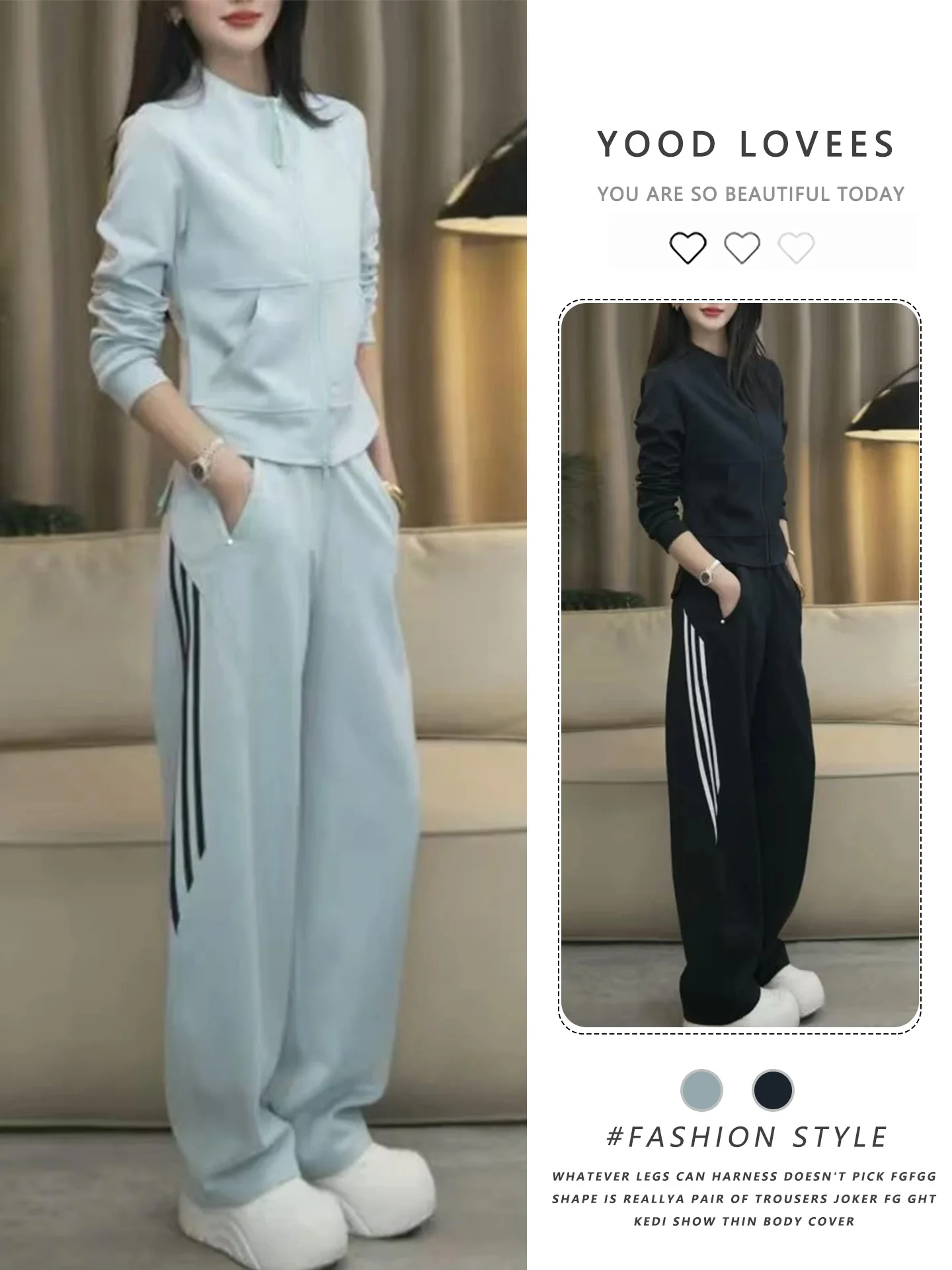 2026 New Fashion Casual Sportswear Set Women's Spring Autumn Stand Collar Sweatshirt Jacket Anti Aging Wide Leg Pants Two Pie...
2026 New Fashion Casual Sportswear Set Women's Spring Autumn Stand Collar Sweatshirt Jacket Anti Aging Wide Leg Pants Two Pie...