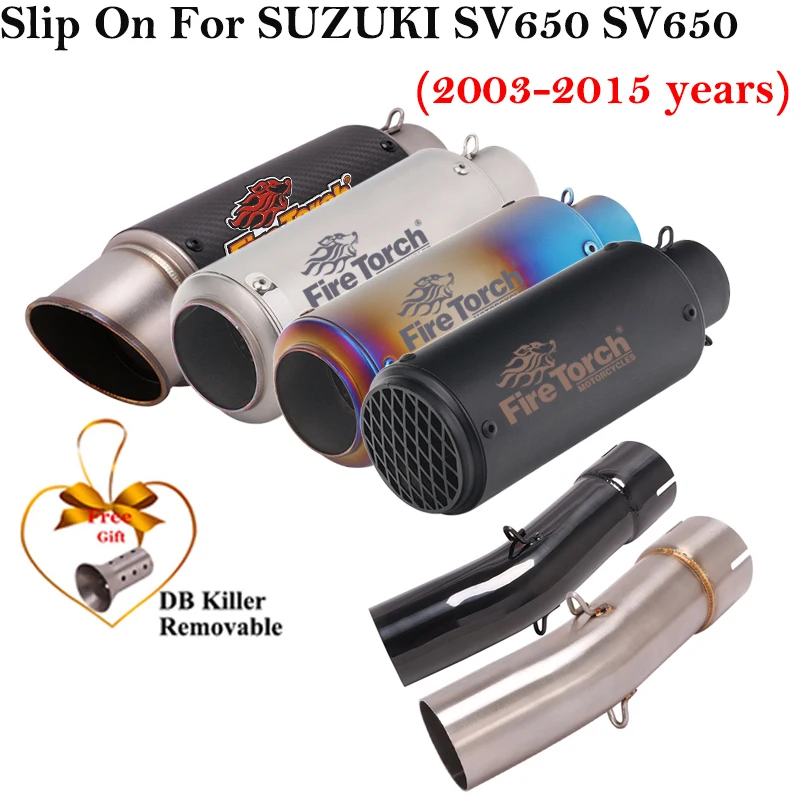 Slip On For SUZUKI SV650 SV650X 2003 - 2015 Motorcycle Exhaust Escape Systems Middle Link Carbon Fiber Pipe Muffler DB Killer
Slip On For SUZUKI SV650 SV650X 2003 - 2015 Motorcycle Exhaust Escape Systems Middle Link Carbon Fiber Pipe Muffler DB Killer