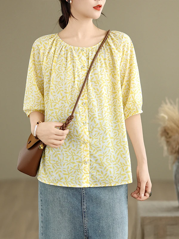 Loose Casual Printed round Ne mid Sve irt Summer 2025 New Sle Large Size Open Cardigan Versatile Comfortable Top
Loose Casual Printed round Ne mid Sve irt Summer 2025 New Sle Large Size Open Cardigan Versatile Comfortable Top