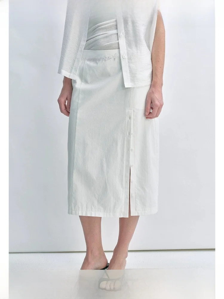 High Density Pure Cotton Embellished Side Slit Straight Leg Half Skirt Planites Commute Style mid Length A-Line Skirt
High Density Pure Cotton Embellished Side Slit Straight Leg Half Skirt Planites Commute Style mid Length A-Line Skirt