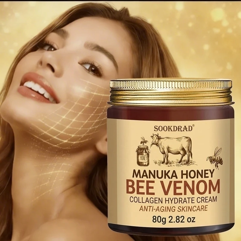 Manuka Honey Bee Venom Collagen Cream, moisturizing, face/neck, men&women,80g, all skin, daily commute
Manuka Honey Bee Venom Collagen Cream, moisturizing, face/neck, men&women,80g, all skin, daily commute