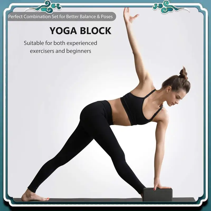 Reliable 8X Yoga Block And Yoga Strap Set EVA Foam Soft Non-Slip Yoga Blocks Universal Pilates Stretching Black
Reliable 8X Yoga Block And Yoga Strap Set EVA Foam Soft Non-Slip Yoga Blocks Universal Pilates Stretching Black