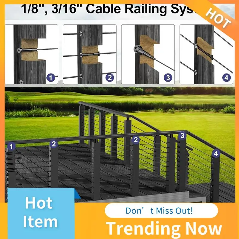 CMHI-20 Pack кабель из нержавеющей стали для кабельных поручней, для 1/8 дюйма, 5/32 дюйма, 3/16 дюйма, кабельные перила для палубы, угловые кабельные перила
CMHI-20 Pack кабель из нержавеющей стали для кабельных поручней, для 1/8 дюйма, 5/32 дюйма, 3/16 дюйма, кабельные перила для палубы, угловые кабельные перила