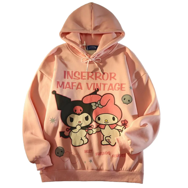 Толстовка Sanrio My Melody с капюшоном, осенняя коллекция 2026, новая, для девочек, повседневная, модная, пуловер, сохраняет тепло, парный образ
Толстовка Sanrio My Melody с капюшоном, осенняя коллекция 2026, новая, для девочек, повседневная, модная, пуловер, сохраняет тепло, парный образ