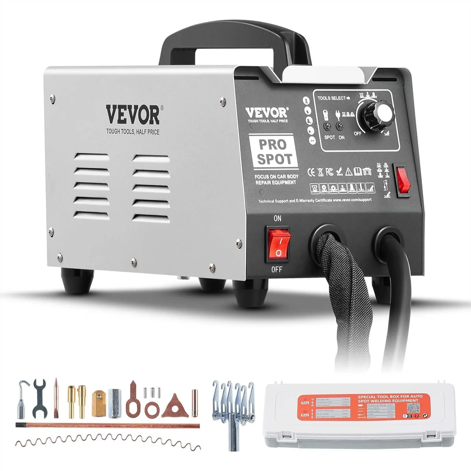 Stud Welder Dent Repair Kit, 110V Auto Body Spot Welding Dent Puller Machine with 7 Welding Modes & Adjustable Power for Car
Stud Welder Dent Repair Kit, 110V Auto Body Spot Welding Dent Puller Machine with 7 Welding Modes & Adjustable Power for Car