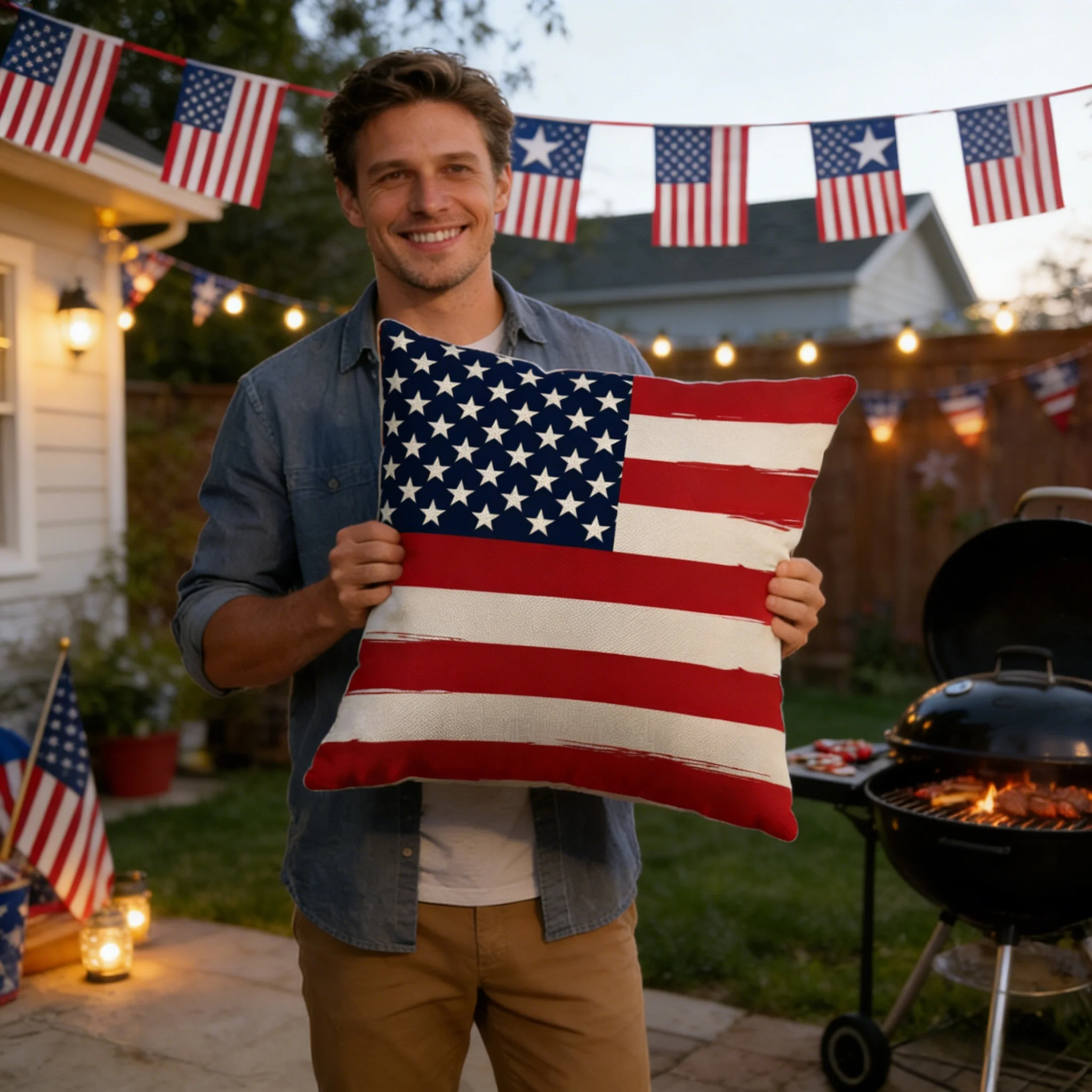 Independence Day Freedom Pillow Cover, Fourth of July Print Design for Sofa Bedroom and Patriotic Home Decoration Present
Independence Day Freedom Pillow Cover, Fourth of July Print Design for Sofa Bedroom and Patriotic Home Decoration Present