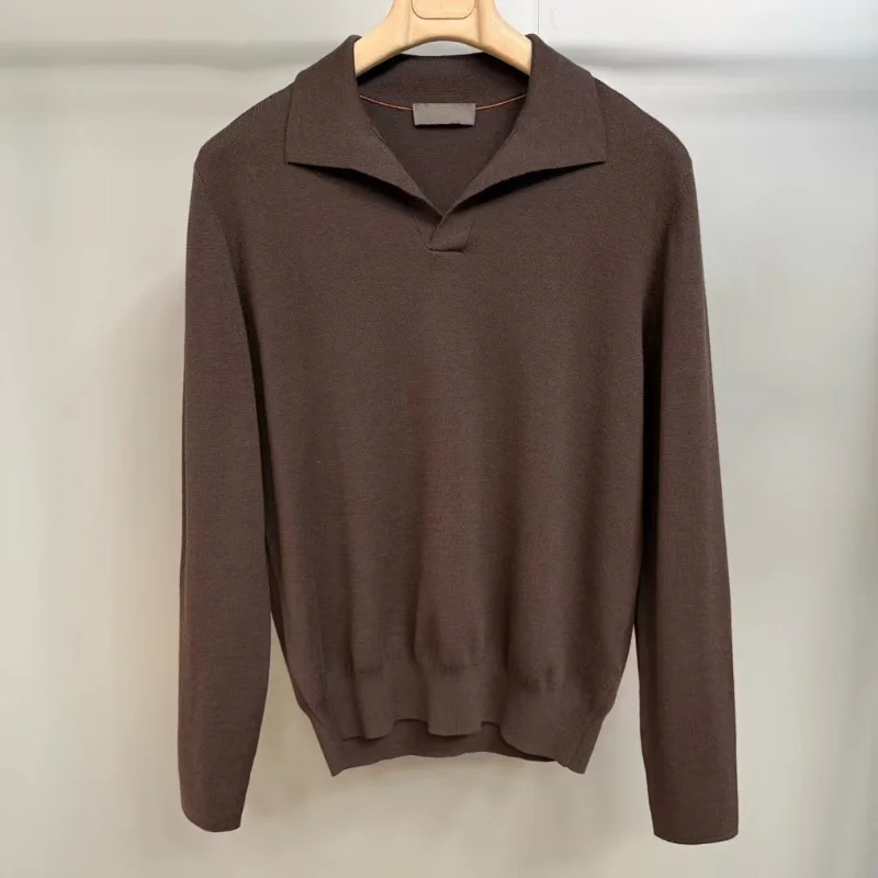 Элитный мужской вязаный свитер из 100% шерсти с отложным воротником в роскошном повседневном стиле для ежедневного использования
Элитный мужской вязаный свитер из 100% шерсти с отложным воротником в роскошном повседневном стиле для ежедневного использования