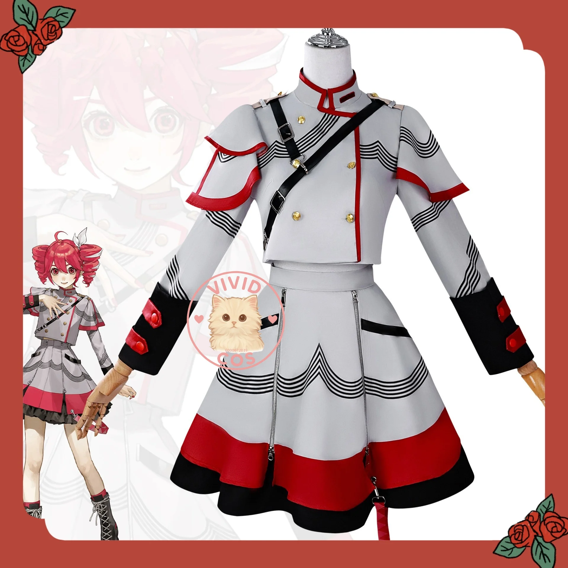 Kasane Teto Two-dimensional Virtual Idol Anime Cosplay Costume Complete Women's Set Color Between White and Red Dress Role-play
Kasane Teto Two-dimensional Virtual Idol Anime Cosplay Costume Complete Women's Set Color Between White and Red Dress Role-play