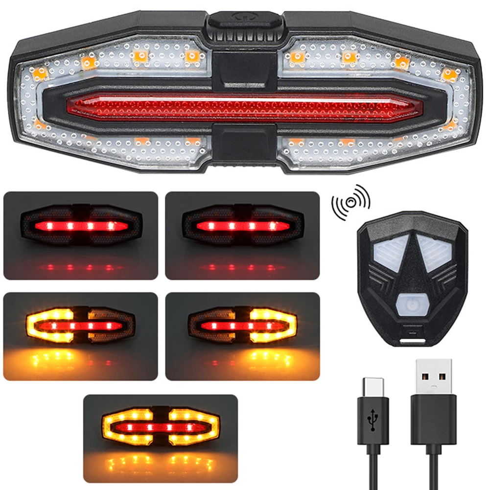 Rechargeable Warning Bike Lights with Turn Signals Cycling Back Light Wireless Remote Control Bike Rear Light for Night Riding
Rechargeable Warning Bike Lights with Turn Signals Cycling Back Light Wireless Remote Control Bike Rear Light for Night Riding