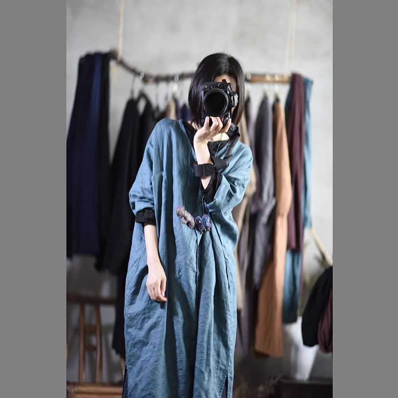 2025 New Arrival Summer Women Vintage Loose Casual V Neck Short Sleeve Mid-calf Dress Good Quality Cotton Linen Dresses Y228
2025 New Arrival Summer Women Vintage Loose Casual V Neck Short Sleeve Mid-calf Dress Good Quality Cotton Linen Dresses Y228