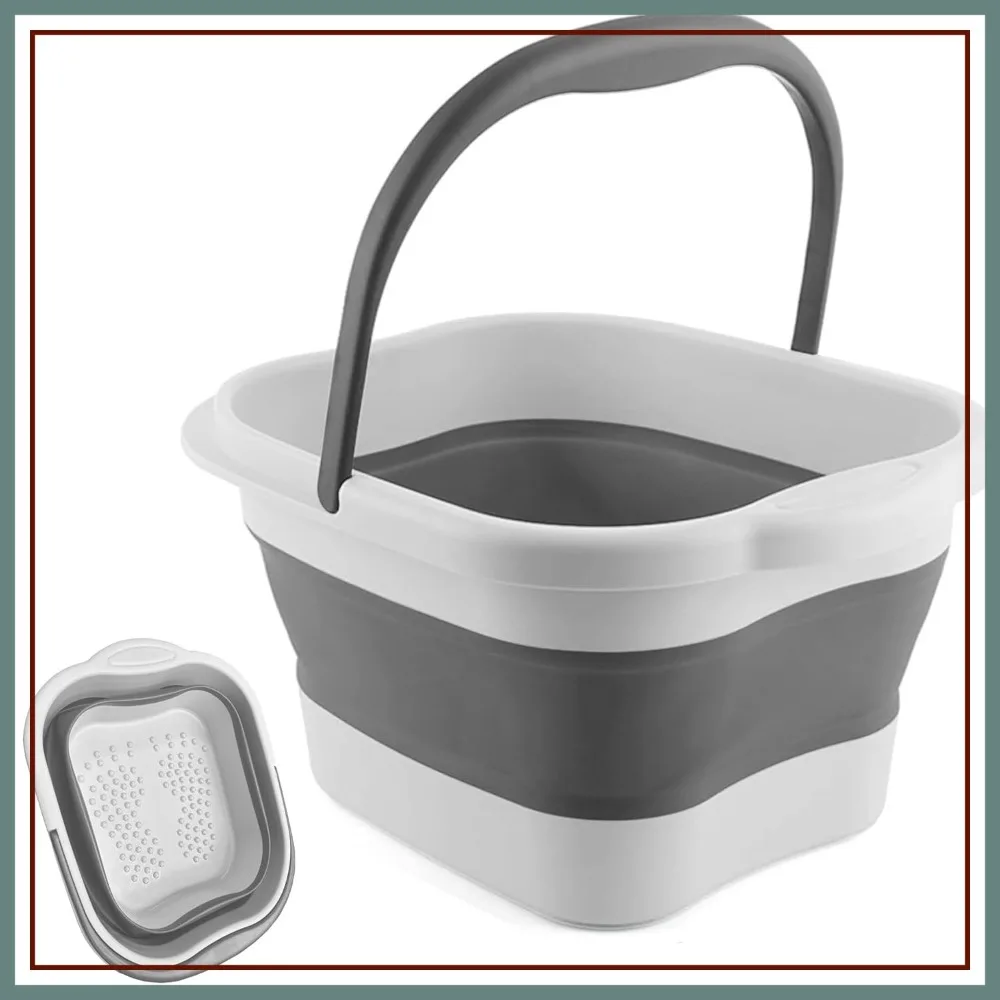 Collapsible Foot Soak Tub 15L with Handle, Foot Bath Massager for Dry Cracked Feet, Grey Plastic Bucket
Collapsible Foot Soak Tub 15L with Handle, Foot Bath Massager for Dry Cracked Feet, Grey Plastic Bucket