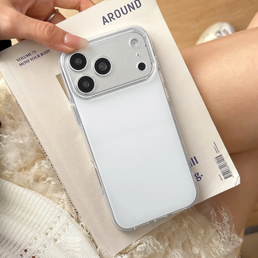 Minimalist Matte White Phone Case Large Camera Lens Protector Cover for iPhone 16 15 14 13 Pro Max Anti-scratch Transparent Case
Minimalist Matte White Phone Case Large Camera Lens Protector Cover for iPhone 16 15 14 13 Pro Max Anti-scratch Transparent Case