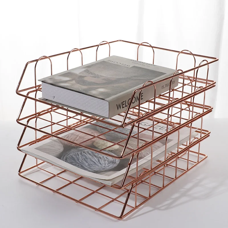 New Arrival Nordic Golden Metal Stackable Desk File Rack Iron Document Paper Trays Storage Basket Desktop Book Shelf Stationery
New Arrival Nordic Golden Metal Stackable Desk File Rack Iron Document Paper Trays Storage Basket Desktop Book Shelf Stationery