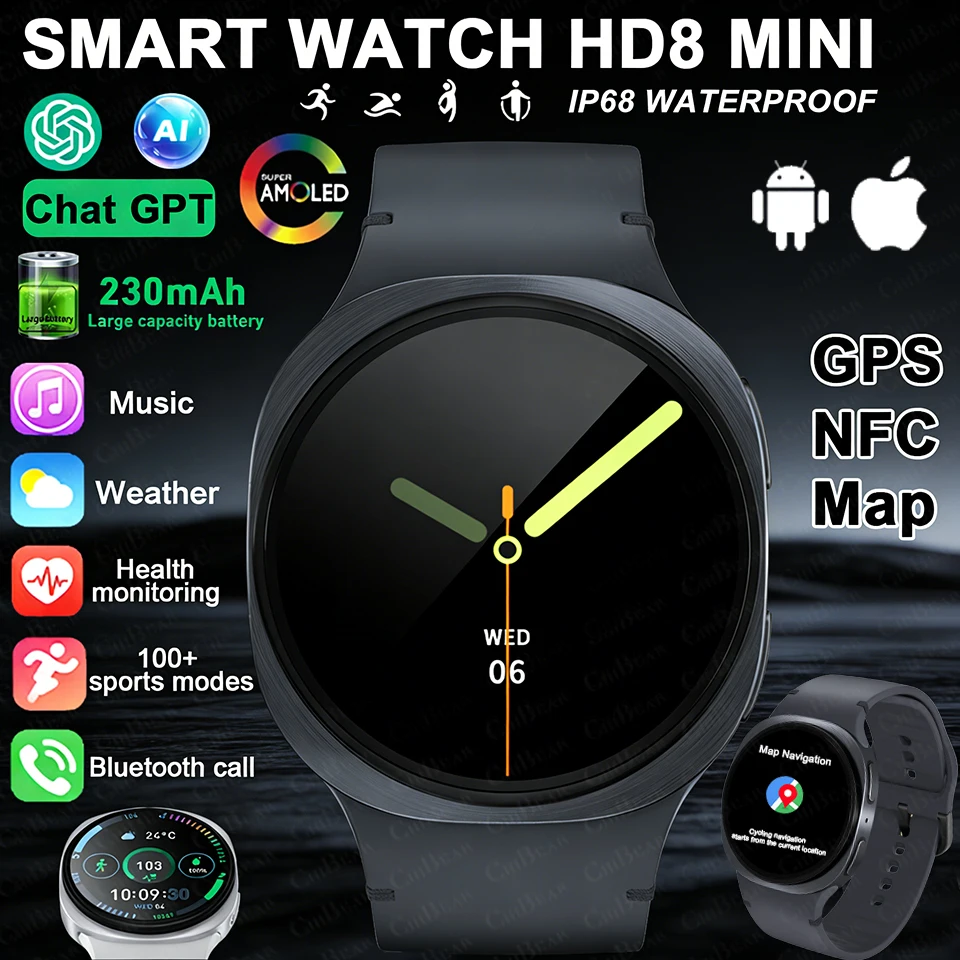 2026 New Watches 8 Mini GPS Track Smart Watch For Men Women Health Sports AMOLED Heart Rate Bluetooth Call Waterproof Smartwatch
2026 New Watches 8 Mini GPS Track Smart Watch For Men Women Health Sports AMOLED Heart Rate Bluetooth Call Waterproof Smartwatch
