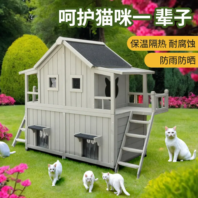 AA Cat House Cat Villa Double Large Space Cat Nest Открытый дом Патио Балкон Универсальный на все сезоны
AA Cat House Cat Villa Double Large Space Cat Nest Открытый дом Патио Балкон Универсальный на все сезоны