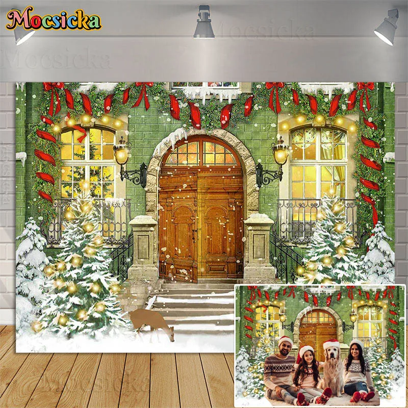 Merry Christmas Photography Background Winter Snow Green House Xmas Tree Holiday Party Decor Kids Portrait Backdrop Photo Studio
Merry Christmas Photography Background Winter Snow Green House Xmas Tree Holiday Party Decor Kids Portrait Backdrop Photo Studio