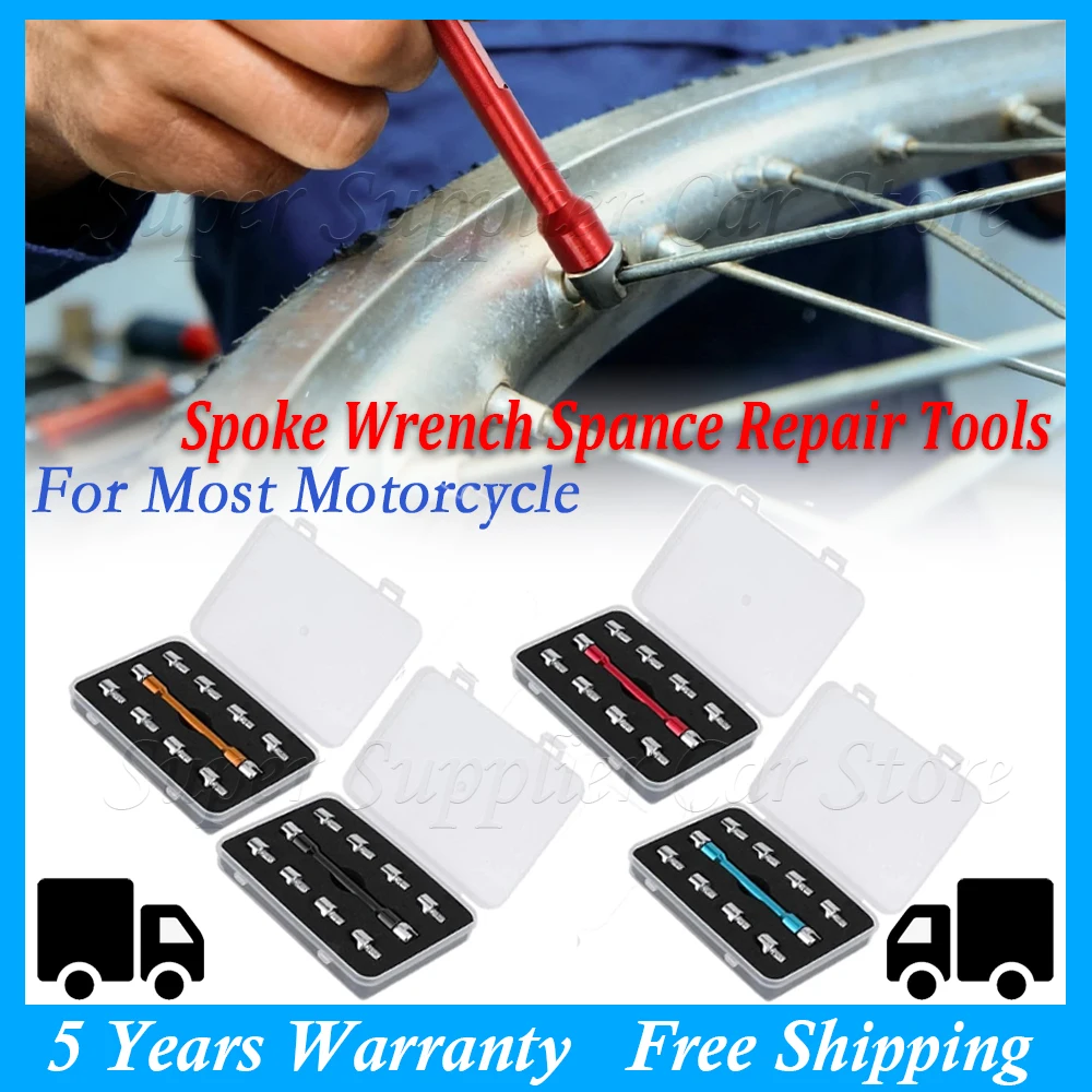 New High Performance Dirt Bike ATV Scooter CNC Motorcycle Spoke Wrench Spance Repair Tool and 10PCS Interchangeable Tips 5.0~6.8
New High Performance Dirt Bike ATV Scooter CNC Motorcycle Spoke Wrench Spance Repair Tool and 10PCS Interchangeable Tips 5.0~6.8