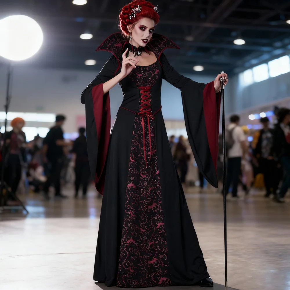 Adult Women's Halloween Costume Devil Witch Role-playing Stage Performance Outfit Traditional Chinese Ethnic Costume
Adult Women's Halloween Costume Devil Witch Role-playing Stage Performance Outfit Traditional Chinese Ethnic Costume