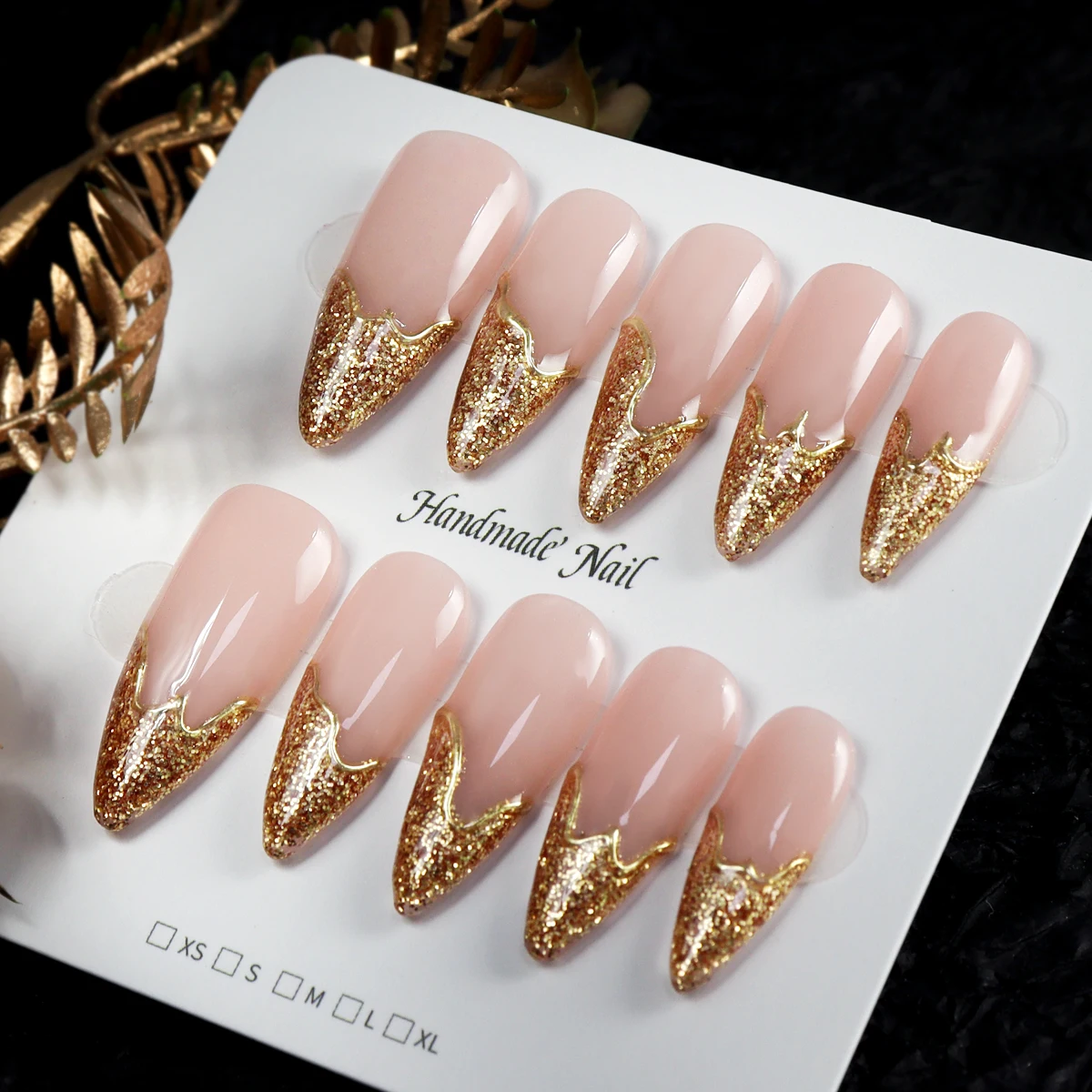10pcs Handmade Long Almond Fake Nails French Elegant Luxury Glitter Gloss Tip Art Design Reusable Nail Kit for Women Daily Wear
10pcs Handmade Long Almond Fake Nails French Elegant Luxury Glitter Gloss Tip Art Design Reusable Nail Kit for Women Daily Wear
