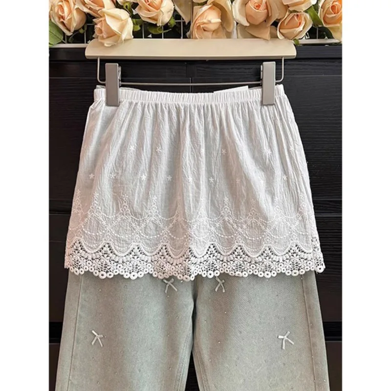 Plus size Spring Design Embroidered Lace Half Skirt Women's Inner Wear A-Line Short Skirt High Waist Half-length Fart Curtain
Plus size Spring Design Embroidered Lace Half Skirt Women's Inner Wear A-Line Short Skirt High Waist Half-length Fart Curtain