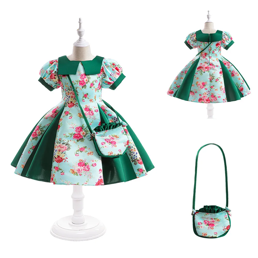 Green Christmas Party Dress For Girls Children Costume Vintage Floral Print Birthday Wedding Prom Gown Kids Girl Princess Dress
Green Christmas Party Dress For Girls Children Costume Vintage Floral Print Birthday Wedding Prom Gown Kids Girl Princess Dress
