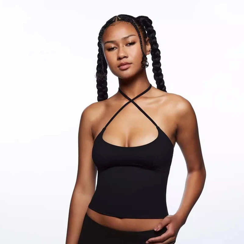 Tank summer sexy hot girl niche design, hanging neck strap, exposed back strapless vest top women 2025
Tank summer sexy hot girl niche design, hanging neck strap, exposed back strapless vest top women 2025
