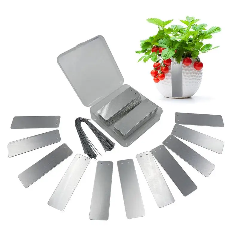 100PCS Aluminum Plant Tags Garden Plant Labels Nursery Markers Seedling Label Tray Double Sided Write On Metal Foil Tags
100PCS Aluminum Plant Tags Garden Plant Labels Nursery Markers Seedling Label Tray Double Sided Write On Metal Foil Tags