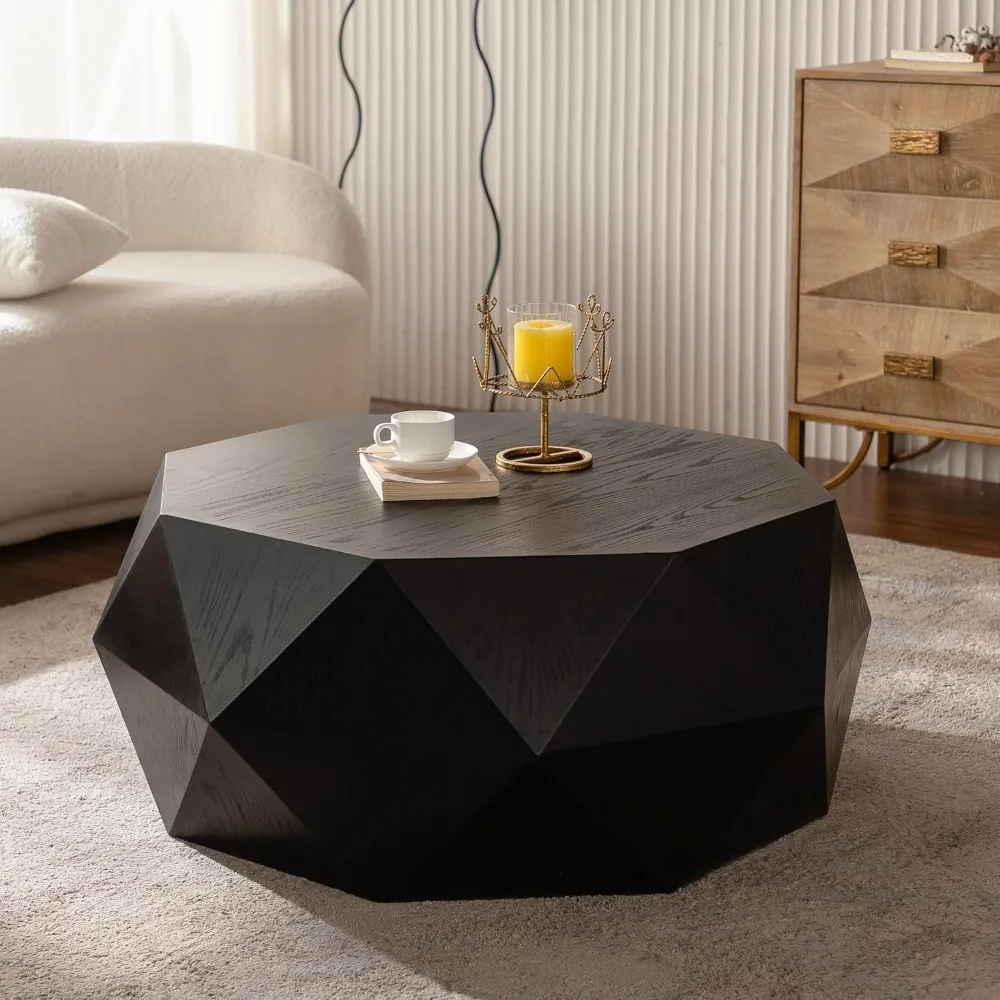 38" Modern Farmhouse Drum Coffee Table, American Retro Style Coffee Table for Office, Dining Room and Living Room, Black
38" Modern Farmhouse Drum Coffee Table, American Retro Style Coffee Table for Office, Dining Room and Living Room, Black