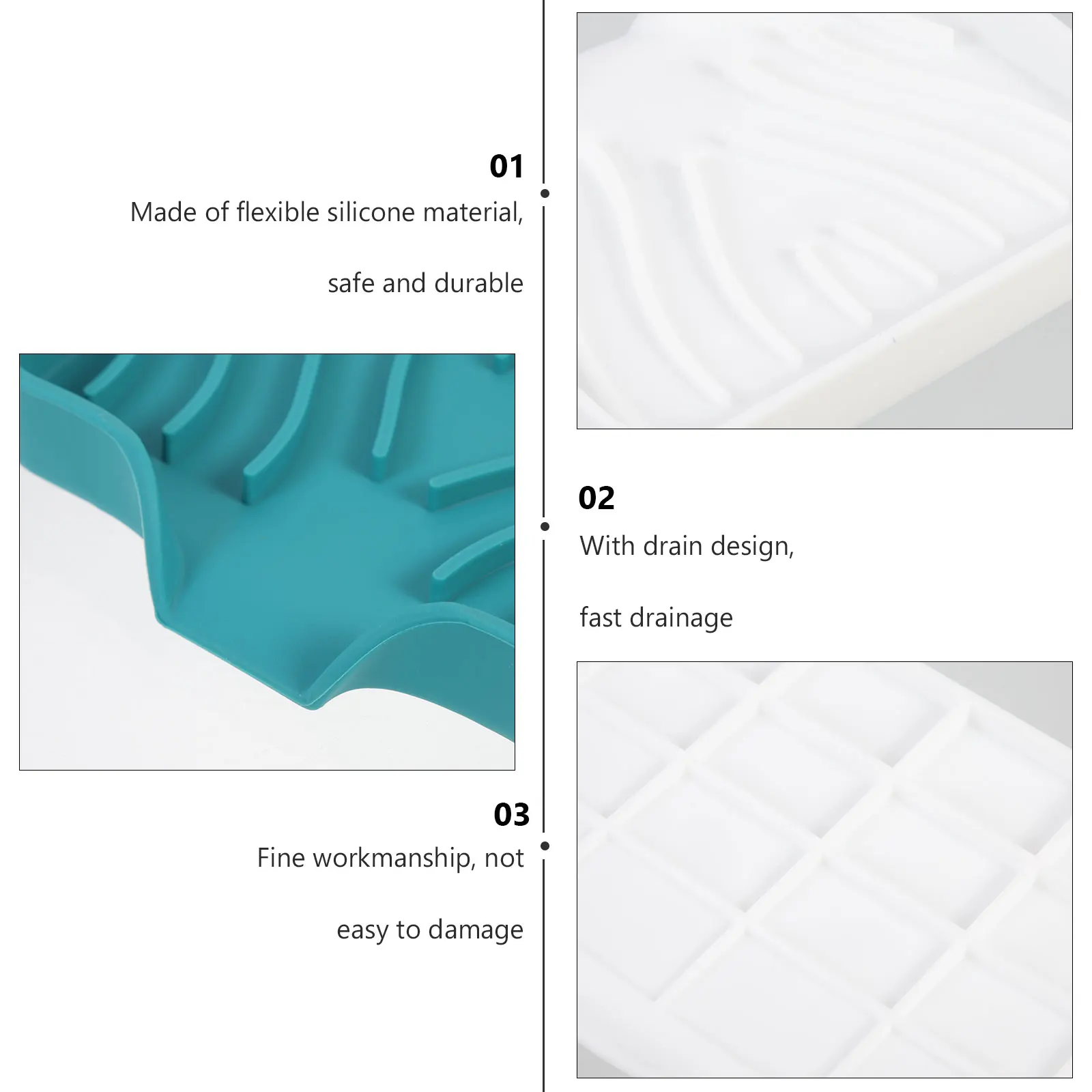 2pcs Silicone Tray Drain Spout Household Rack Dish Portable Case Self-Draining Soap Holder Sink Soap Container Drying
2pcs Silicone Tray Drain Spout Household Rack Dish Portable Case Self-Draining Soap Holder Sink Soap Container Drying
