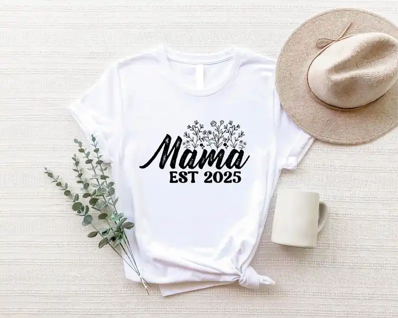 Custom Floral Mama Shirt, Mom Est 2025 Tee, Promoted To Mama 2025, Gift for Mom Mothers Day, Personalized New Mom Gift
Custom Floral Mama Shirt, Mom Est 2025 Tee, Promoted To Mama 2025, Gift for Mom Mothers Day, Personalized New Mom Gift
