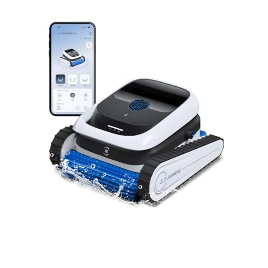 Pool Cleaner Robot for residential pools ABS plastic white 4800GPH suction with dual-layer filtration 180 min runtime SmartNavi
Pool Cleaner Robot for residential pools ABS plastic white 4800GPH suction with dual-layer filtration 180 min runtime SmartNavi