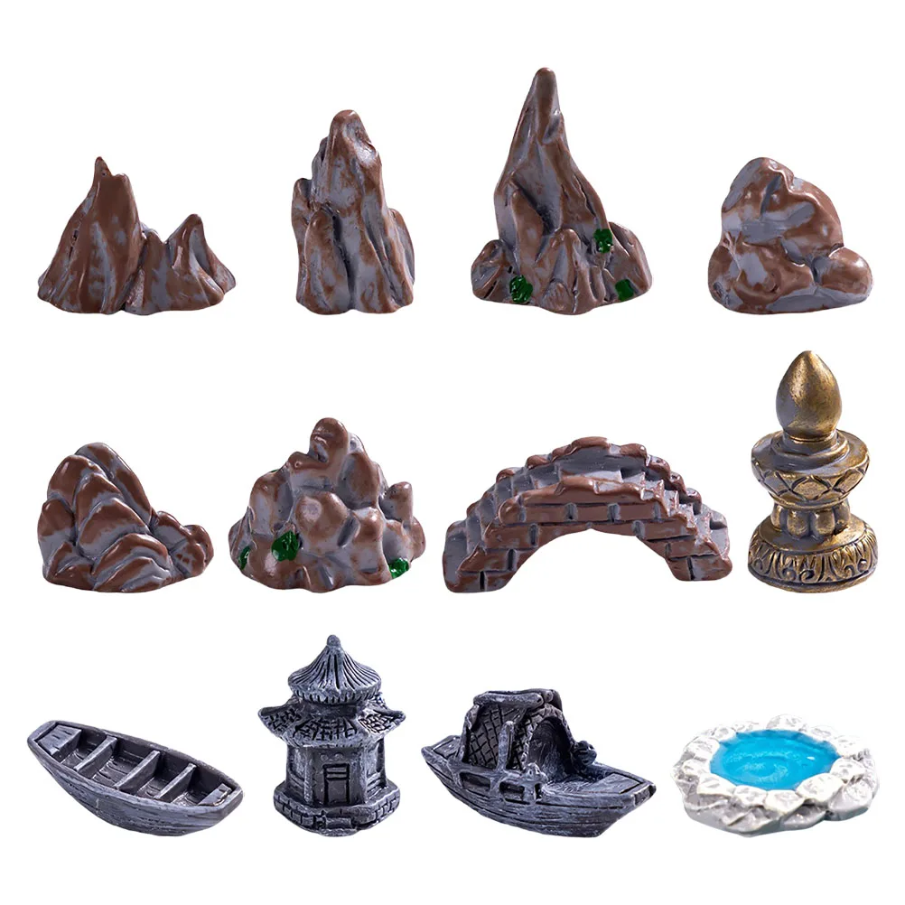 12Pcs Micro Landscape Rockery Artificial Resin Mountain Statues Miniature Zen Garden Aquarium Decoration Accessories
12Pcs Micro Landscape Rockery Artificial Resin Mountain Statues Miniature Zen Garden Aquarium Decoration Accessories