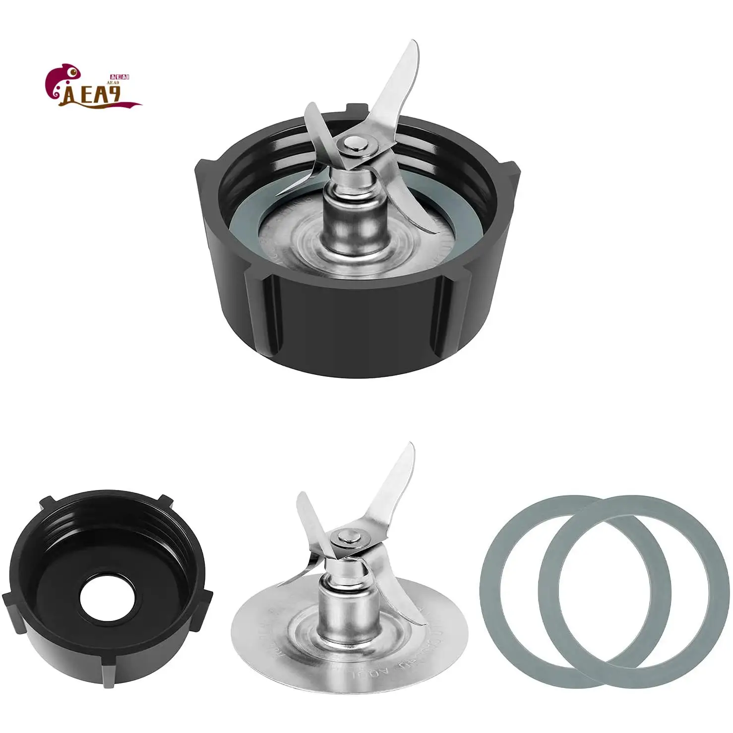 AEA9-For Oster Osterizer Blender Blades With Blender Jar Bottom & 4 Point Fusion Blade 4961 & 2 Pcs O Ring Rubber Seal Gasket
AEA9-For Oster Osterizer Blender Blades With Blender Jar Bottom & 4 Point Fusion Blade 4961 & 2 Pcs O Ring Rubber Seal Gasket