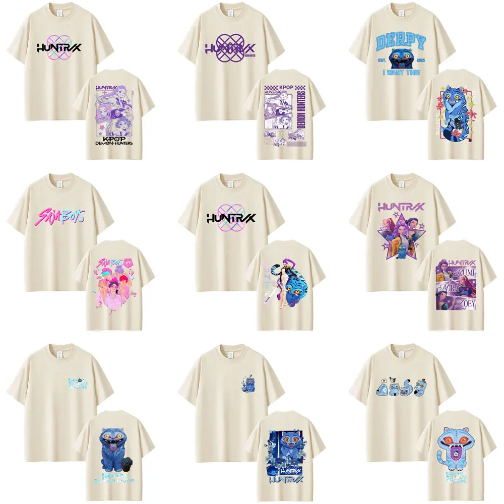 Hot Sale Funny Movie KPop Demon Hunters Saja Boys Derpy Tiger Rumi Mira Zoey T-shirts Men Women Cartoon Casual Cotton T Shirts
Hot Sale Funny Movie KPop Demon Hunters Saja Boys Derpy Tiger Rumi Mira Zoey T-shirts Men Women Cartoon Casual Cotton T Shirts