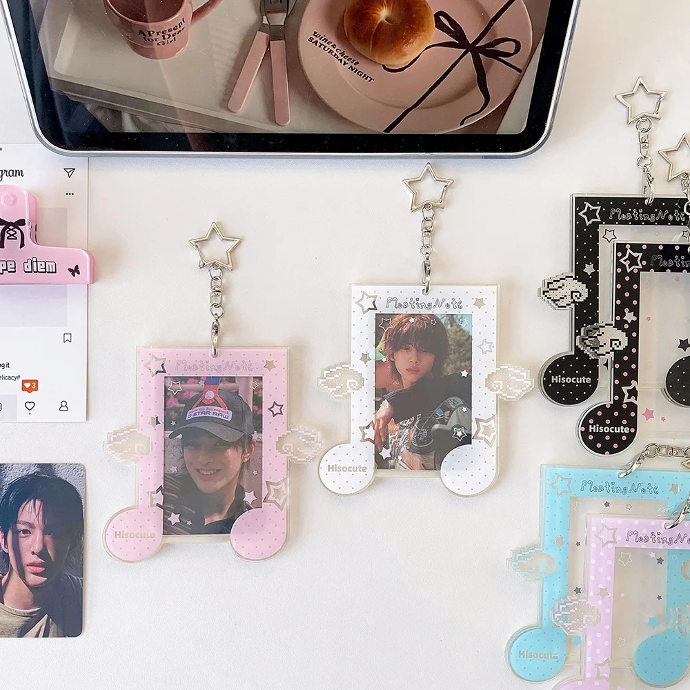 INS Sweet Korean Girly 3 Inch Music Note Photocard Holder Keychain ID Case for Polaroid Student Bus Card with Keychain Pendant
INS Sweet Korean Girly 3 Inch Music Note Photocard Holder Keychain ID Case for Polaroid Student Bus Card with Keychain Pendant