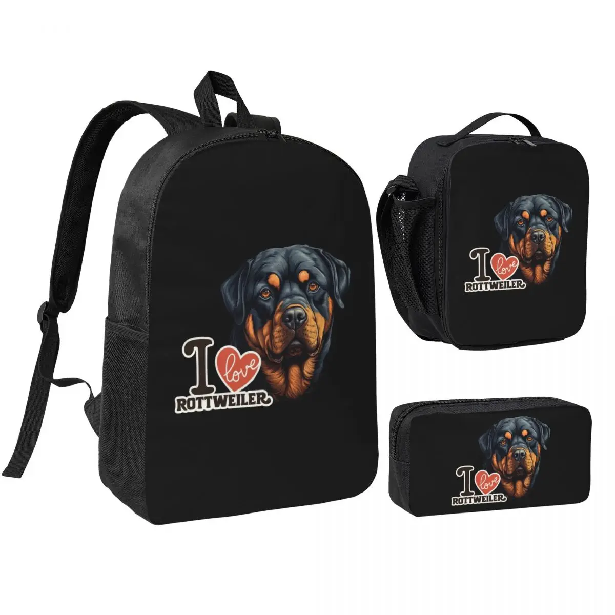 Rottweiler Dog Backpack Student BookBag School Bag Shoulder Bags 3ps Insulated Lunch Bag Pencil Case
Rottweiler Dog Backpack Student BookBag School Bag Shoulder Bags 3ps Insulated Lunch Bag Pencil Case