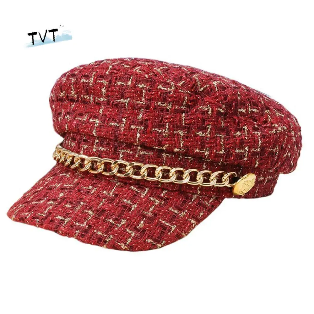 Warm Vintage For Female Keep Warm Artist Hat For Girls Autumn Plaid Beret Painter Hat Women Visors Cap Octagonal Cap
Warm Vintage For Female Keep Warm Artist Hat For Girls Autumn Plaid Beret Painter Hat Women Visors Cap Octagonal Cap