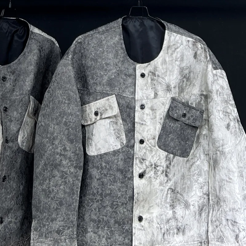 WVGA Jacket Spring Autumn New Man Tide Highstreet Patckwork Trendy Design Pockets Niche Chic Casual Long Sleeve Coats Ins W11779
WVGA Jacket Spring Autumn New Man Tide Highstreet Patckwork Trendy Design Pockets Niche Chic Casual Long Sleeve Coats Ins W11779