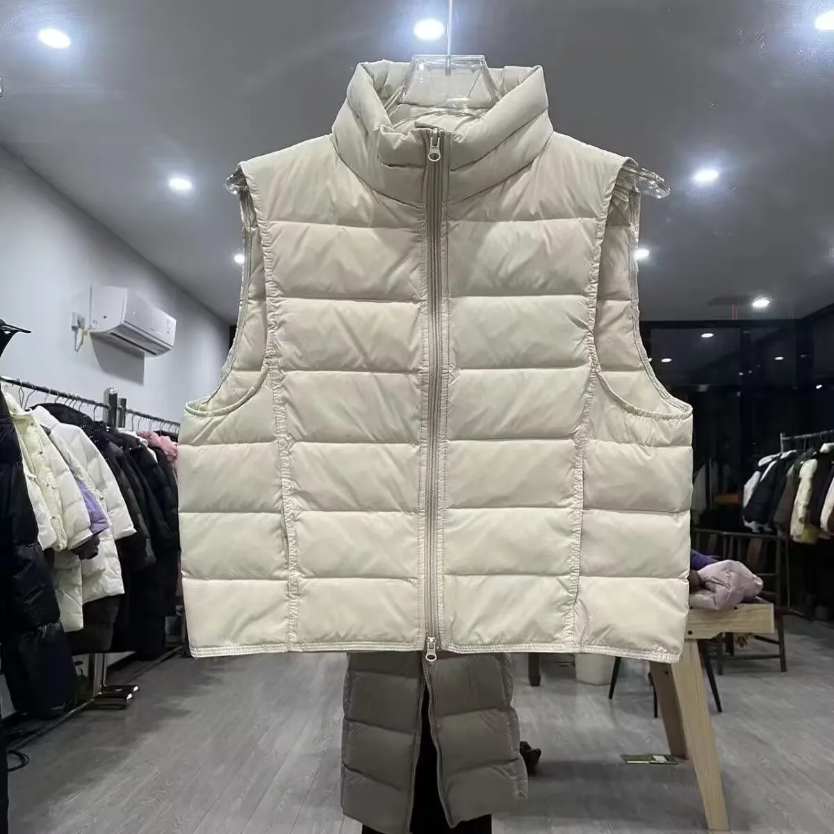 2026 Autumn/Winter New Style Bone-Printed Stand Collar Loose Short Vest Jacket Puffer Coat Women's White Duck Down Vest
2026 Autumn/Winter New Style Bone-Printed Stand Collar Loose Short Vest Jacket Puffer Coat Women's White Duck Down Vest